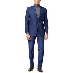 Marc New York Andrew Marc Men's Blue Stretch Suit‎ 2 Piece Garment 18R 29.5W
